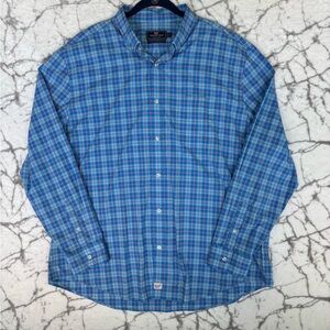 VINEYARD VINES Classic Fit Murray Shirt Men's XXL Blue Pink & White Plaid Button